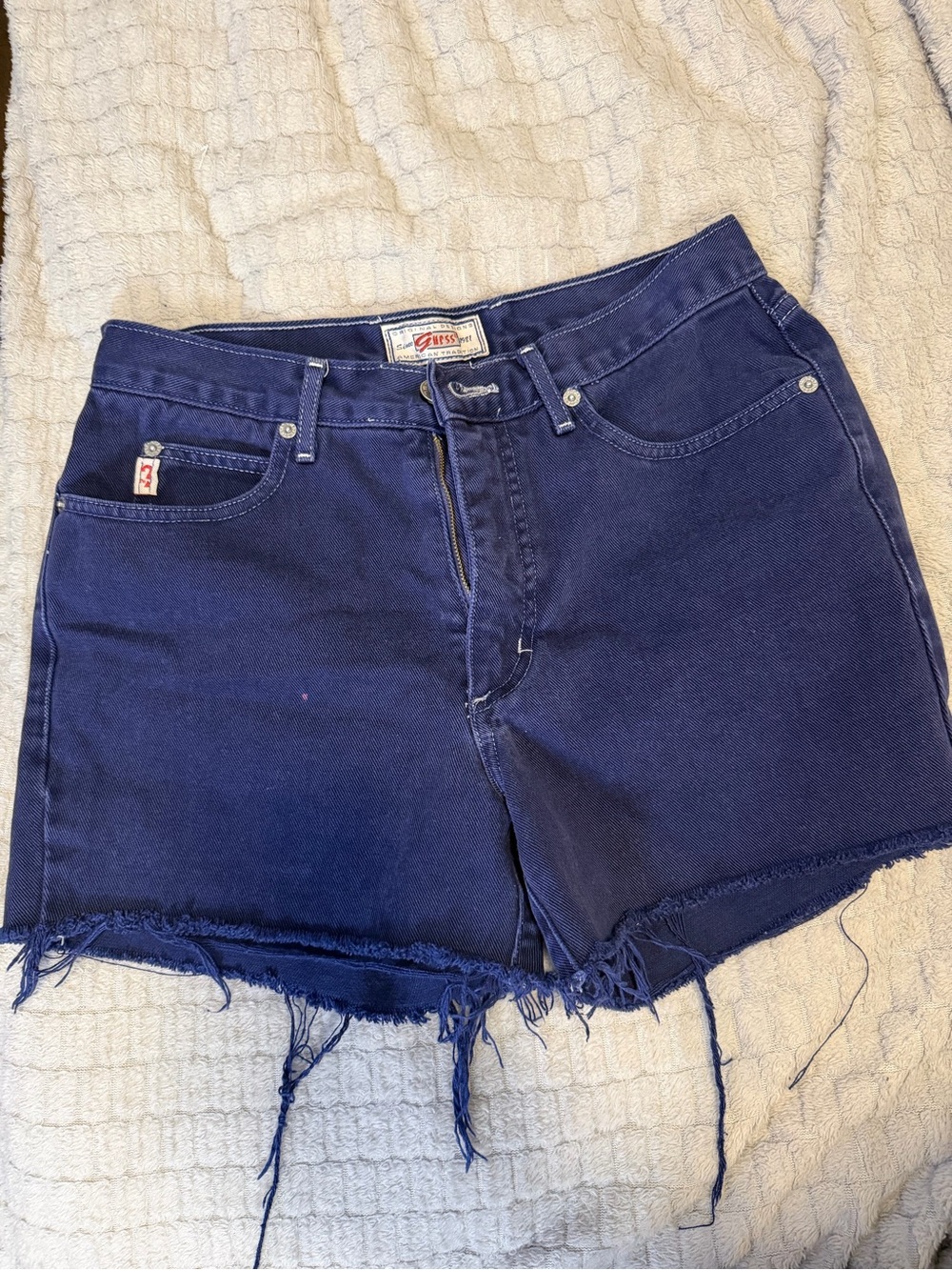 Vintage GUESS Original Designs 1981 Navy Denim Shorts — Size 30